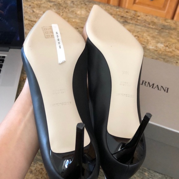 NWT Armani colorblock white black cream heels - Picture 5 of 6